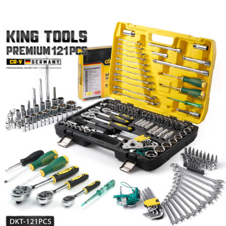 ชุดบ็อกซ์ DELTON รุ่น DKT-121PCS 1/4 , 3/8 , 1/2 นิ้ว แพ็ก 121 ชิ้น_8